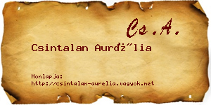 Csintalan Aurélia névjegykártya